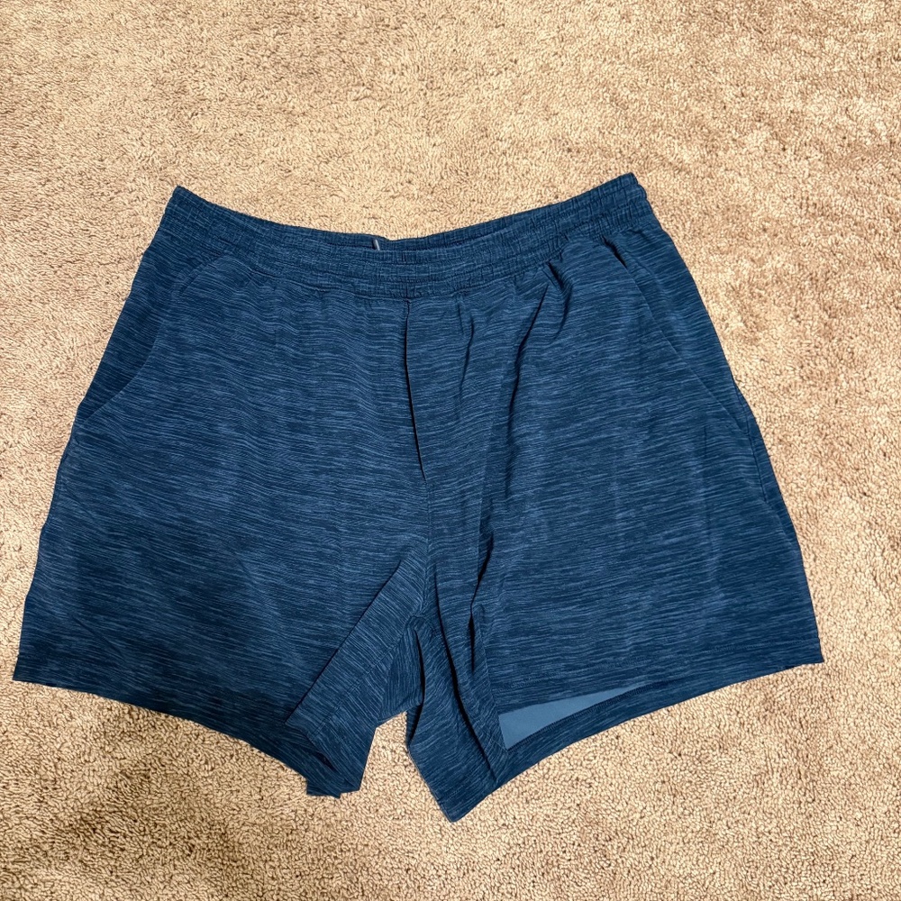 Lululemon - Men Pace Breaker Linerless Short 5" Iron Blue True Navy XL